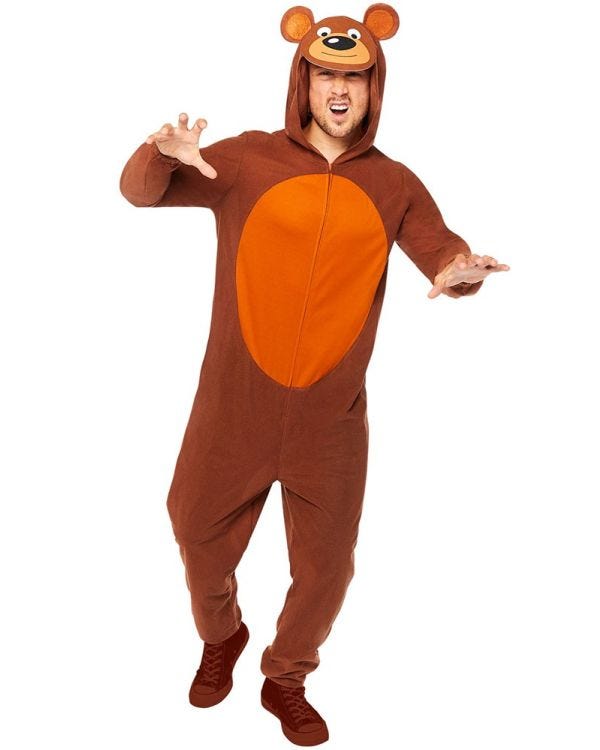 Bear Onesie - Adult Costume