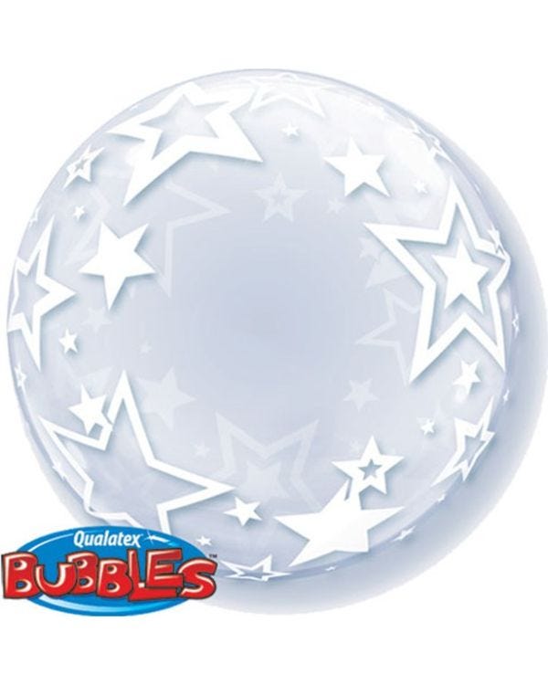 Stylish Stars Qualatex Deco Bubble Balloon - 24&quot;