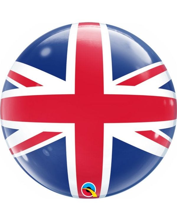 Union Jack Bubble Balloon - 22&quot;
