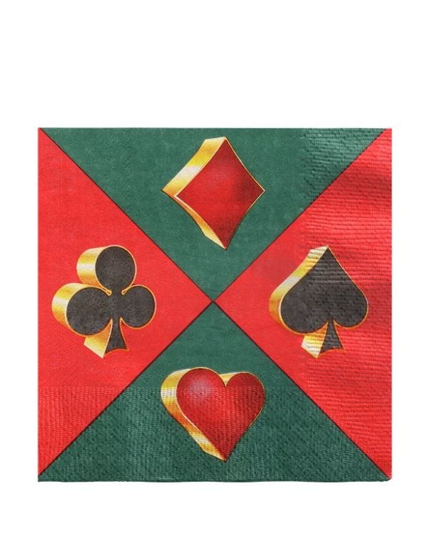 Casino Paper Napkins - 33cm (20pk)