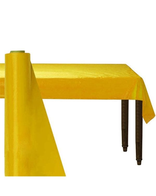 Yellow Plastic Banqueting Roll - 30m x 1m