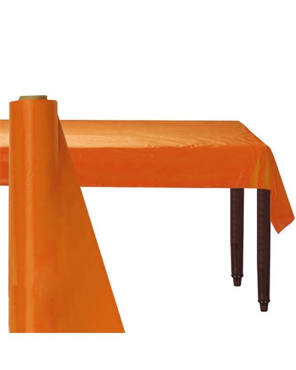 Orange Plastic Banqueting Roll - 30m x 1m