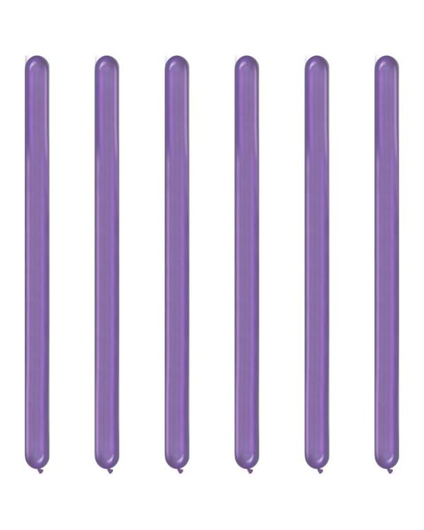Purple Chrome Modelling Balloons - 260Q Latex (100pk)