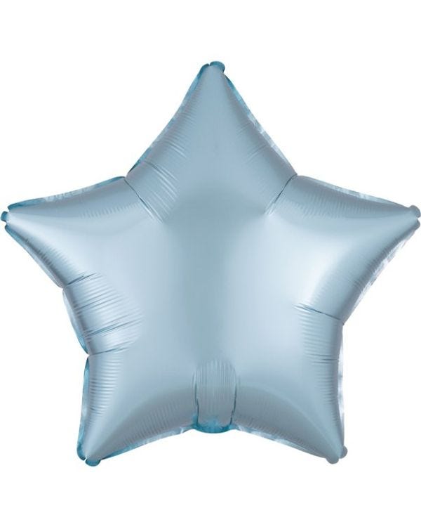 Pastel Blue Satin Luxe Star Balloon - 18&quot; Foil