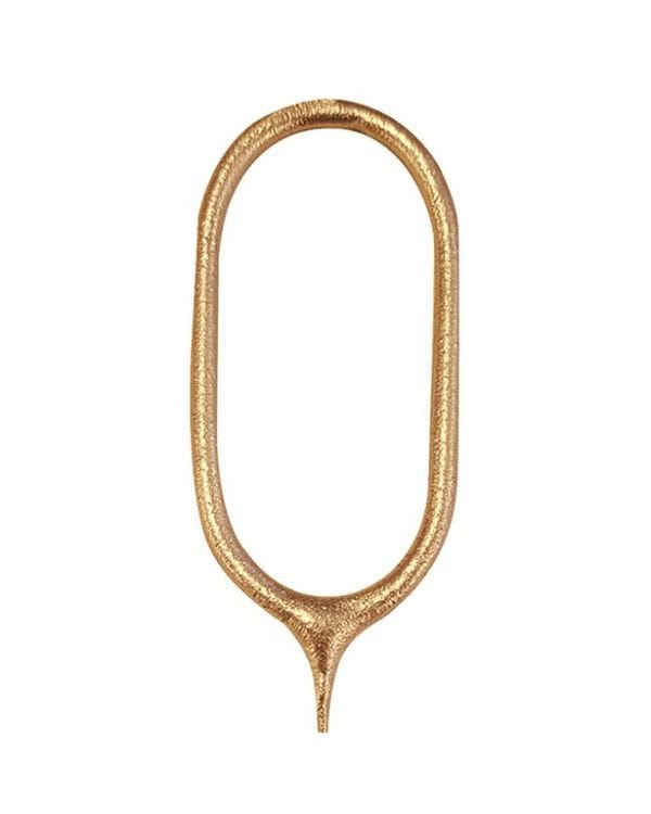 Gold Sparkler Number 0 Candle - 17.8cm