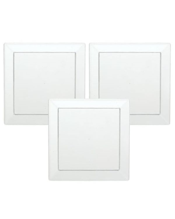 Clear Plastic Square Plates - 12.7cm (10pk)
