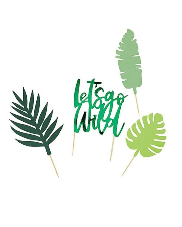 Let&#039;s Go Wild Tropical Cake Topper