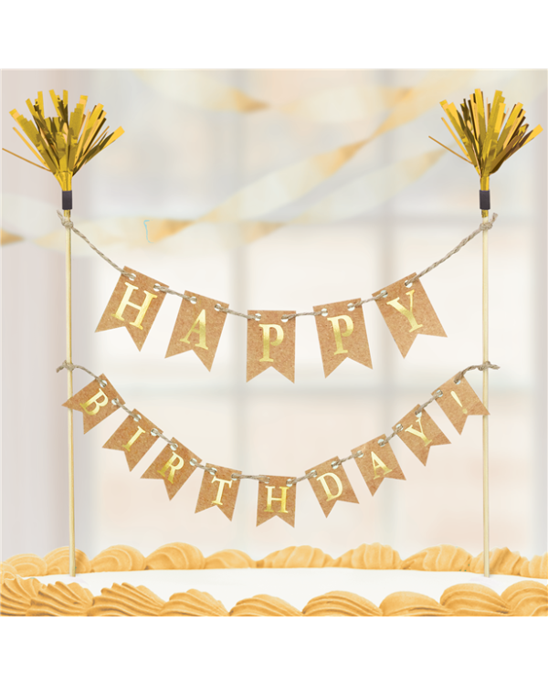 Gold Cake Pick Bunting
