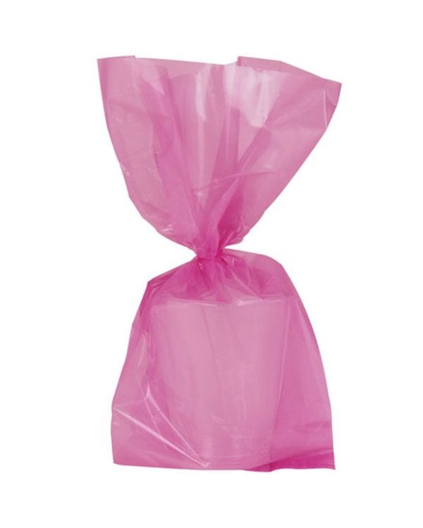 Hot Pink Large Cello Party Bags - 29cm (25pk)