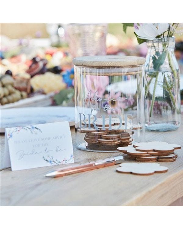 Advice For The Bride Glass Jar