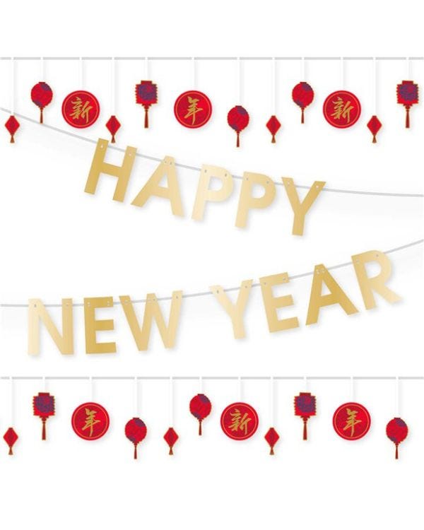 Chinese New Year Paper Letter Banner Set - 1.8m