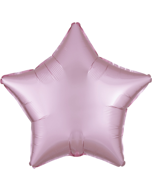 Pastel Pink Satin Luxe Star Balloon - 18&quot; Foil