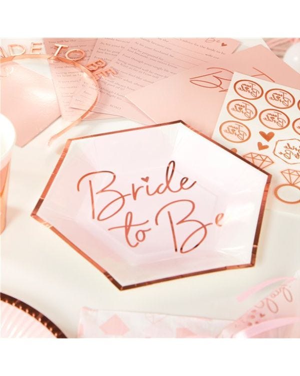 Team Bride Shaped Paper Plates - 18cm (8pk)