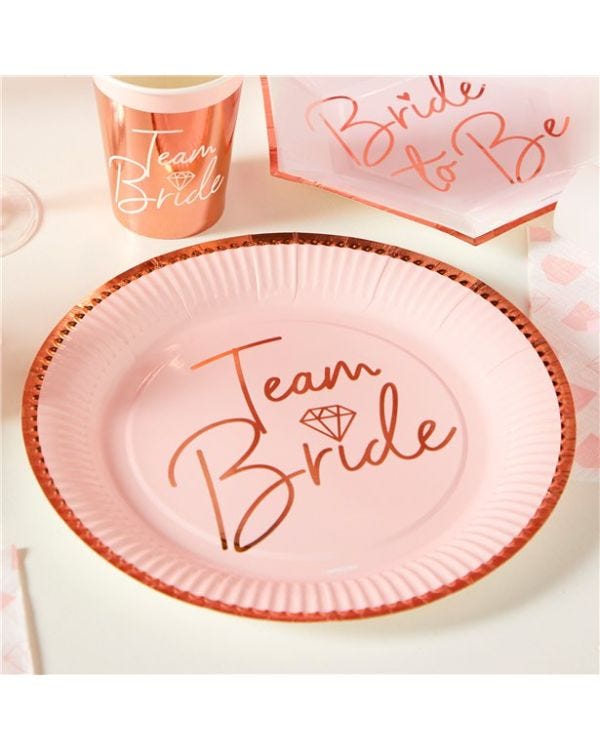Team Bride Paper Plates - 23cm (8pk)