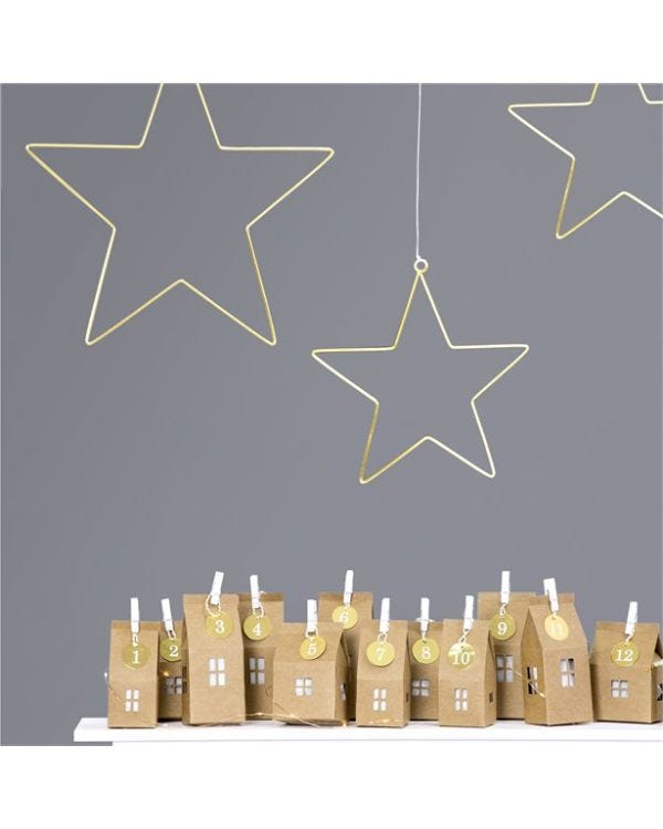 Star Metal Hanging Decorations (2pk)