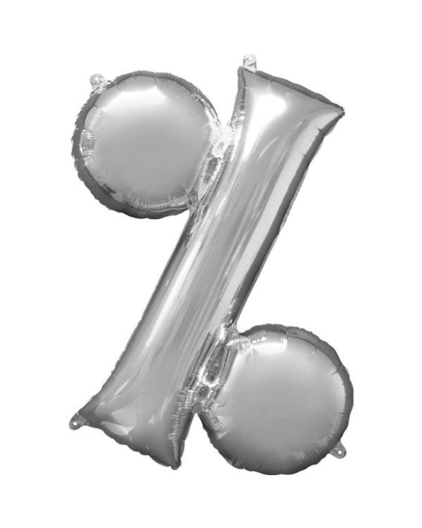 Silver Percentage Balloon - 34&quot; Foil 