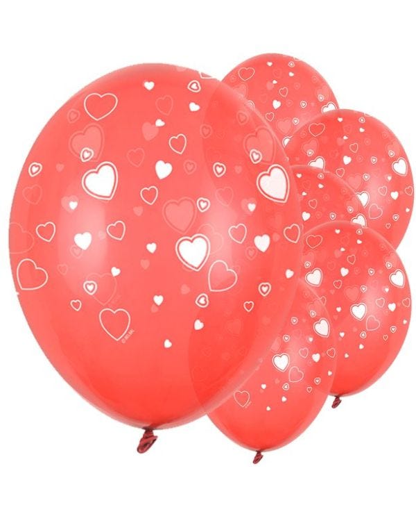 Red Hearts Latex Balloons - 11&quot; (6pk)