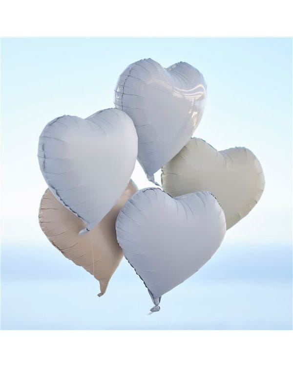 Customisable Heart Shaped Balloons (5pk)
