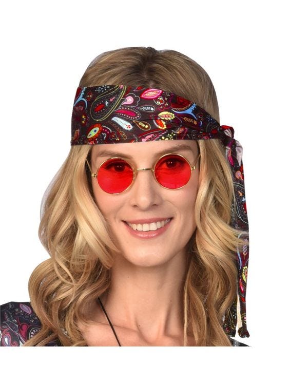 Round Red Costume Glasses