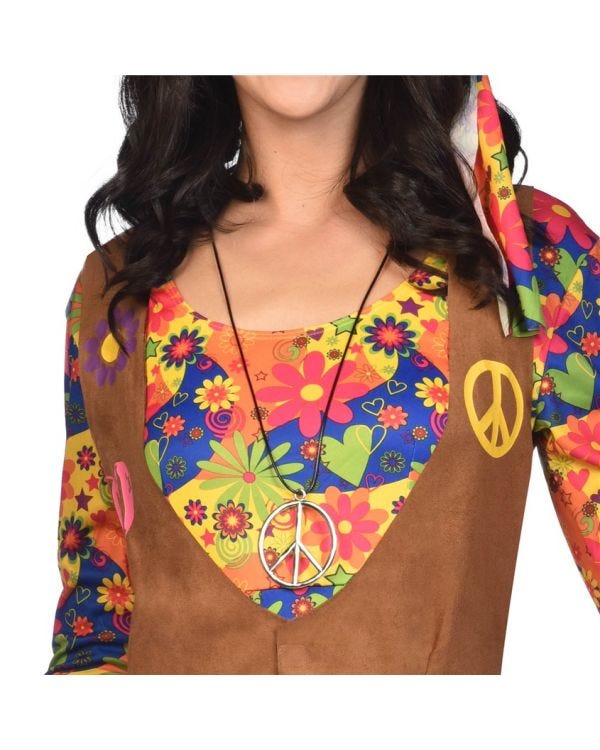 Peace Sign Silver Necklace