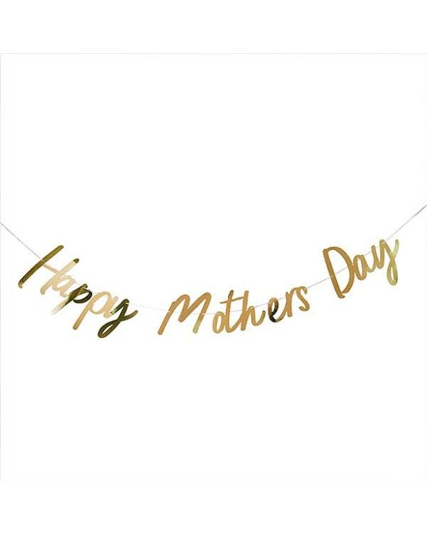Happy Mother&#039;s Day Gold Banner 2m