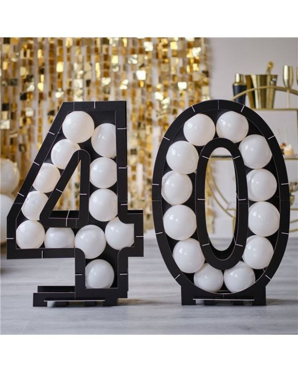 Black 40 Balloon Mosaic