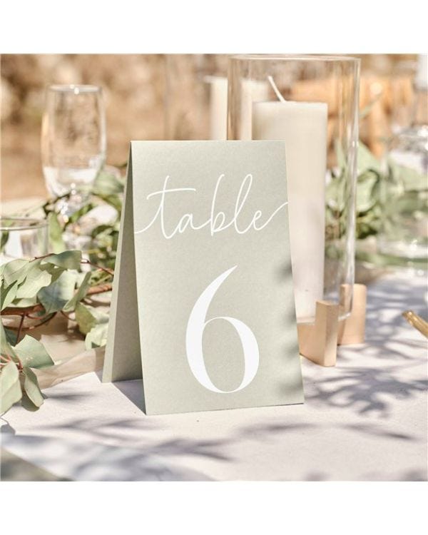 Secret Garden Sage Card Table Numbers (12pk)