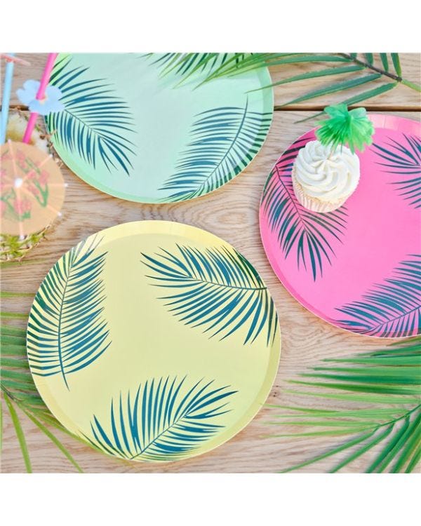 Tiki Tropics Assorted Paper Plates (8pk)