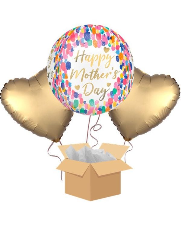 Mother&#039;s Day Watercolour Orbz Balloon Bouquet - Delivered Inflated