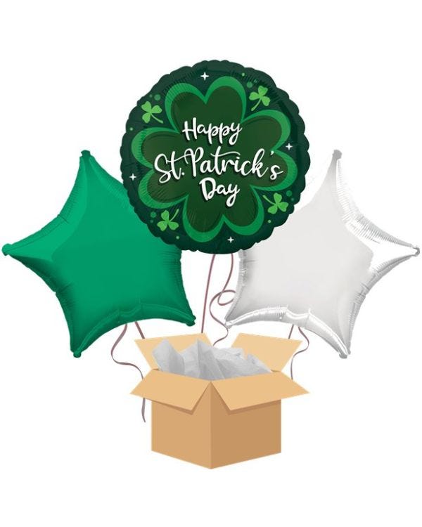 St.Patricks&#039;s Day Clover Balloon - Delivered Inflated