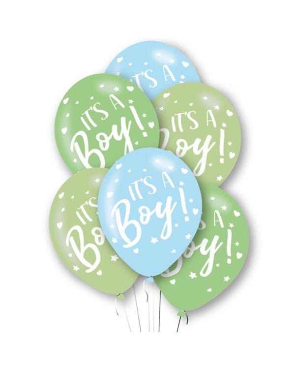 It&#039;s a Boy Latex Balloons - 11&quot; (6pk)