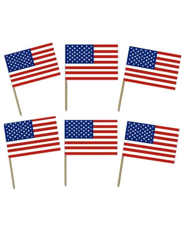 USA American Flag Food Picks (120pk)