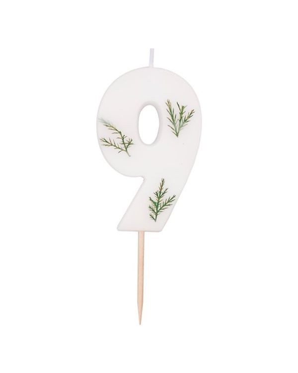 Number 9 Leaf Foliage Candle