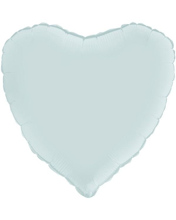 Satin Pastel Blue Heart Foil Balloon - 18&quot;