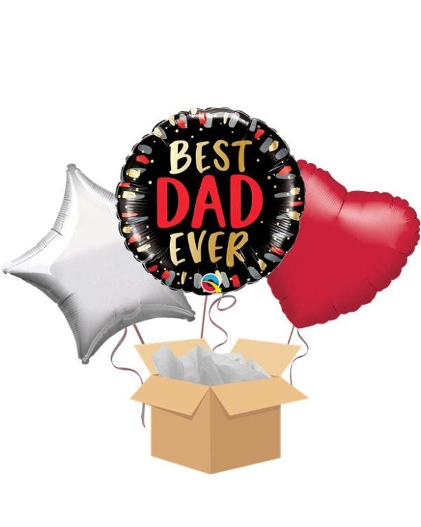 Best Dad Ever Balloon Bouquet - Delivered Inflated