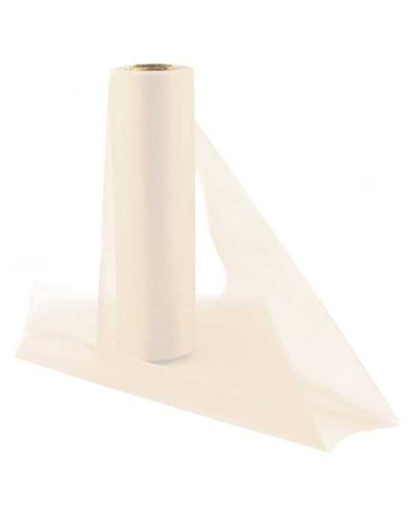 Ivory Organza Sheer Roll - 25m