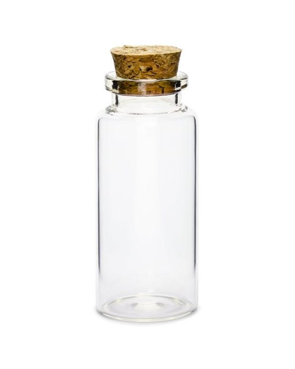 Glass Bottles with Cork Plug - 7.5cm (12pk)