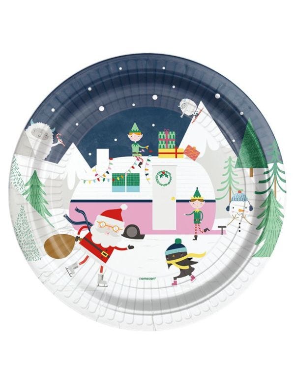 Festive Friends Plate - 23cm (8pk)
