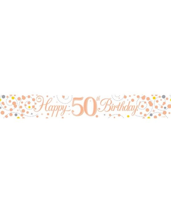 Sparkling Fizz &#039;Happy 50th Birthday&#039; Banner - 2.7m