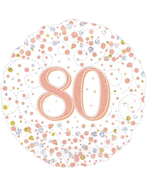 Sparkling Fizz 80th Foil Balloon - 18&quot;