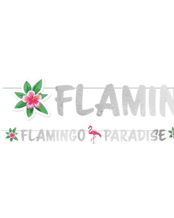 Flamingo Paradise Glitter Letter Banner - 1.35m