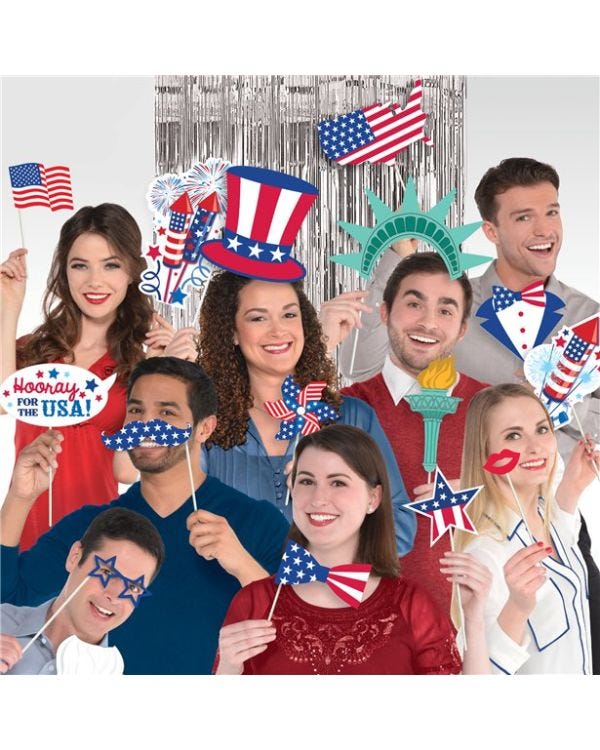 USA Photo Booth Props (Flying Colours) (21pk)