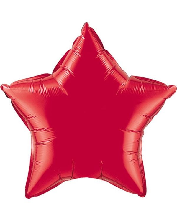 Ruby Red Star Shaped Balloon - 20&quot; Foil