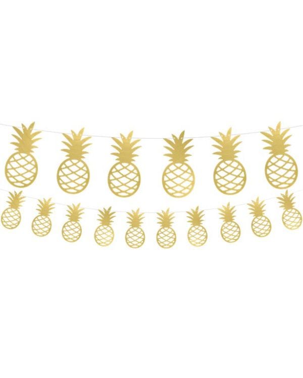 Gold Pineapple Garland - 1.5m