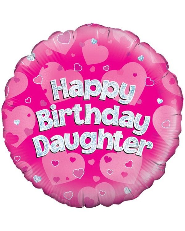 Happy Birthday Daughter Pink Balloon - 18&quot; Foil