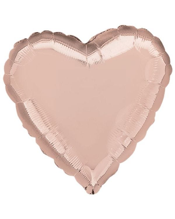 Rose Gold 18&quot; Heart Foil Balloon