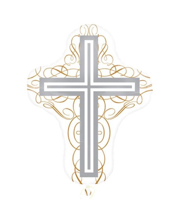 Elegant Cross SuperShape Balloon - 23&quot; Foil