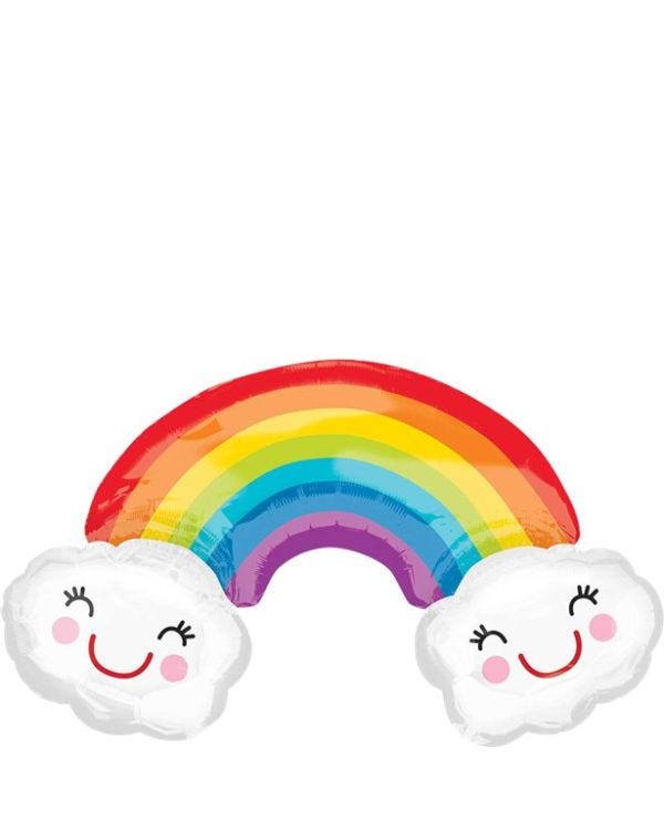 Rainbow Foil SuperShape Balloon - 37&quot; Foil