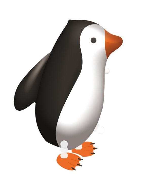 Penguin Walking Balloon Buddies - 57cm x 47cm