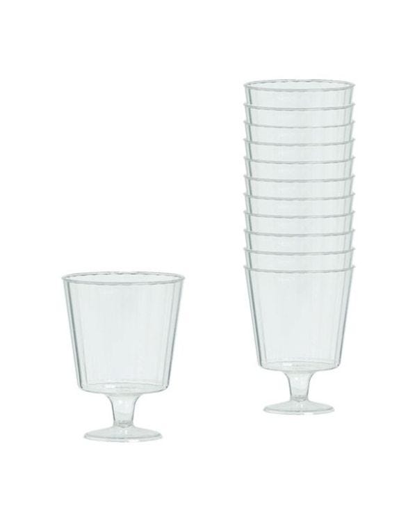 Clear Plastic Wine Glasses - 147ml (24pk)